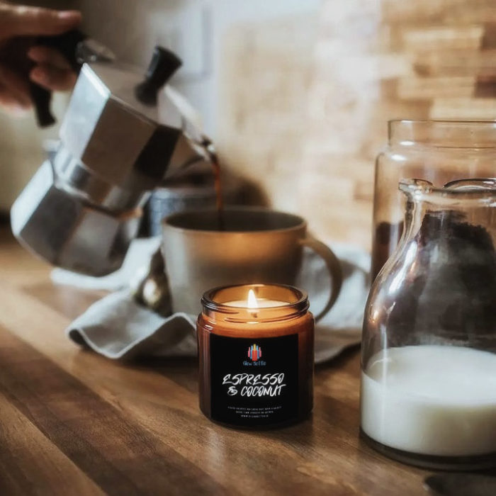 Glow Bottle Candle Espresso & Coconut